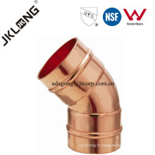 J9306 Copper Fitting, 45 degrés Copper Cbow CxC, CxF